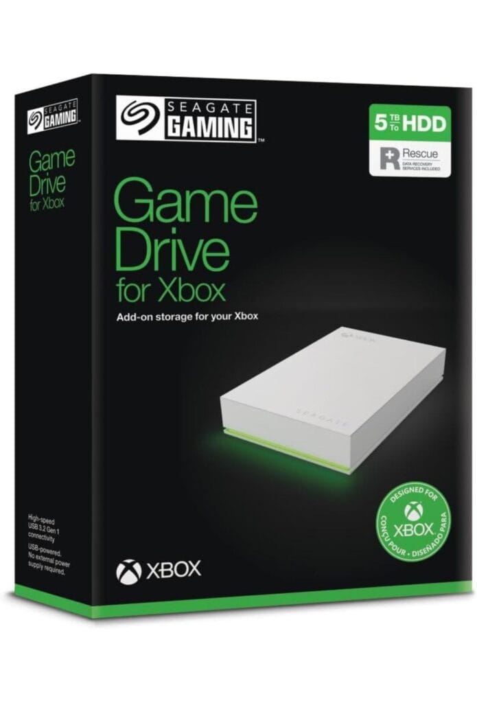 Seagate Game Drive for Xbox, 5TB, External Hard Drive Portable, USB 3.2 Gen 1,