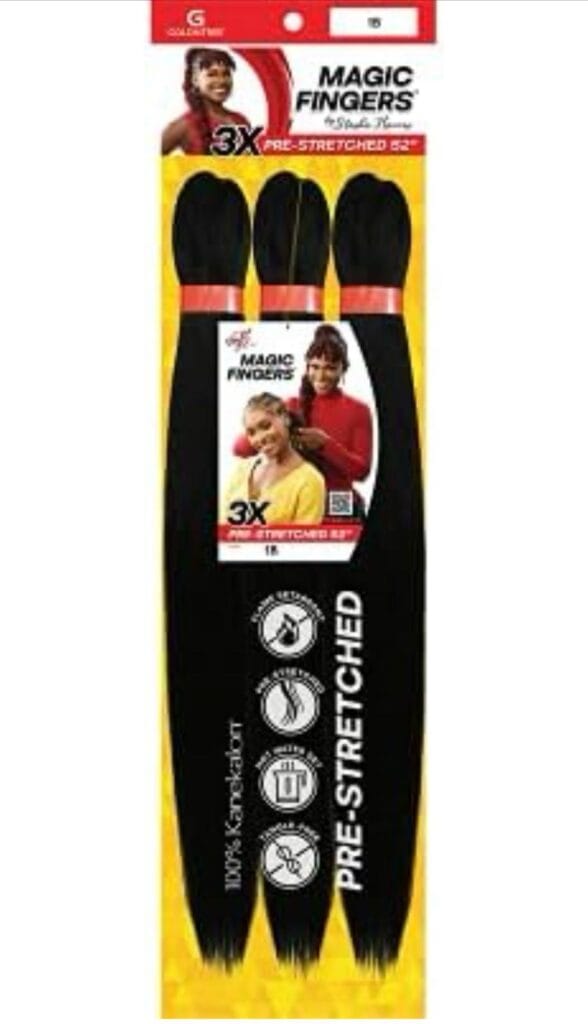 MAGIC FINGERS 3X PRE-STRETCHED 52inch,100percent KANEKALON BRAIDING HAIR