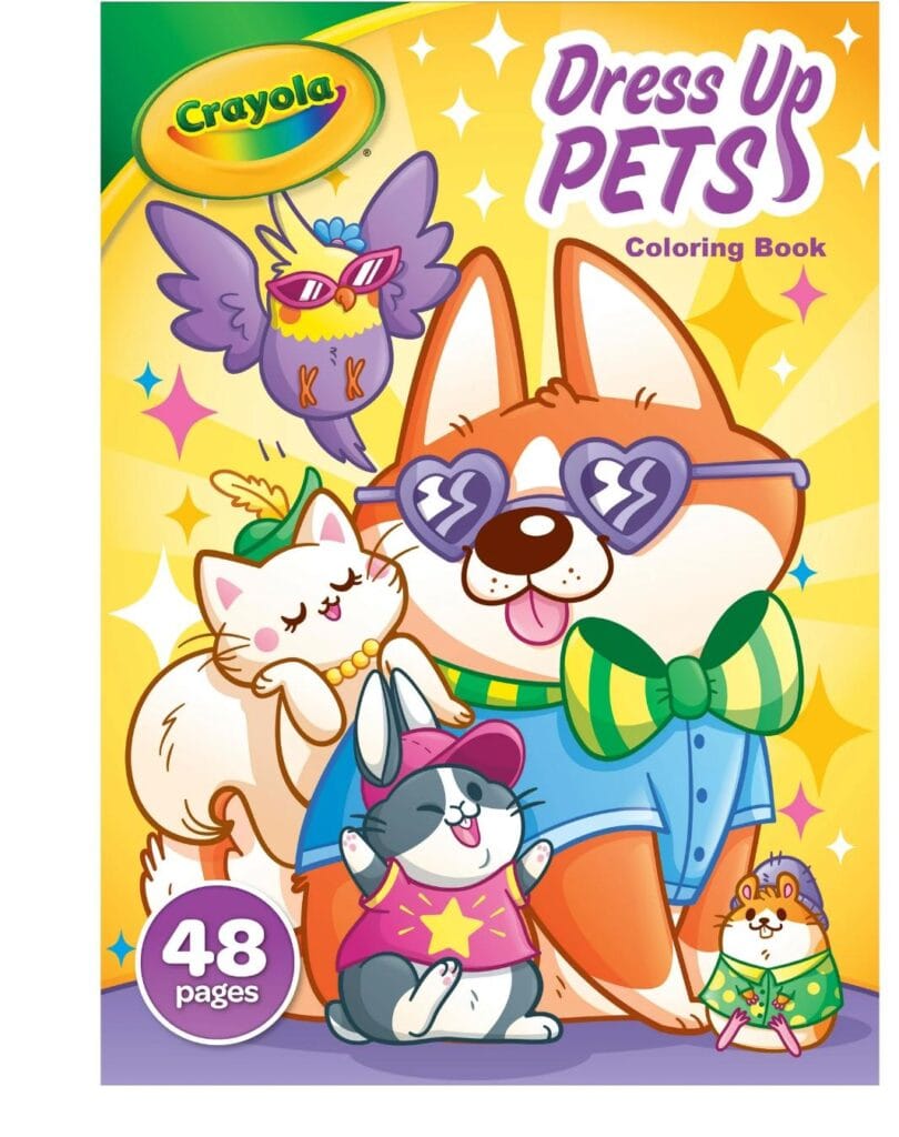 Crayola Dress Up Pets, 48 page Coloring Book, Gift for Kids