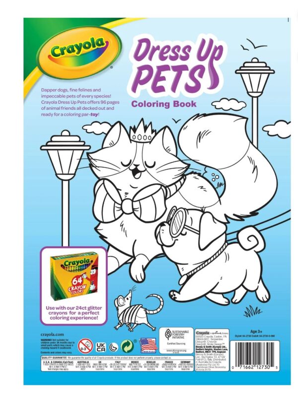 Crayola Dress Up Pets, 48 page Coloring Book, Gift for Kids