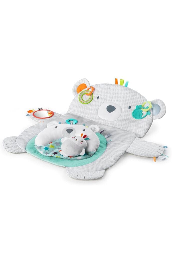 Bright Starts Tummy Time Prop & Play Baby Activity Mat, Polar Bear