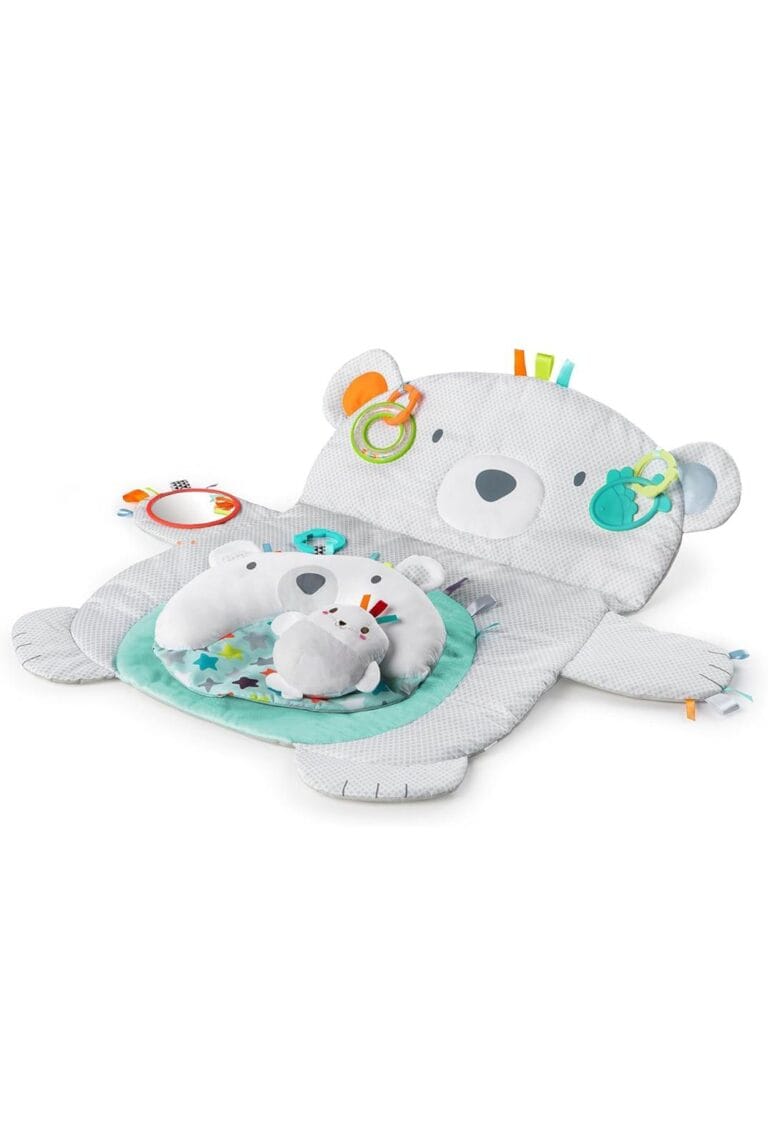 Bright Starts Tummy Time Prop & Play Baby Activity Mat, Polar Bear