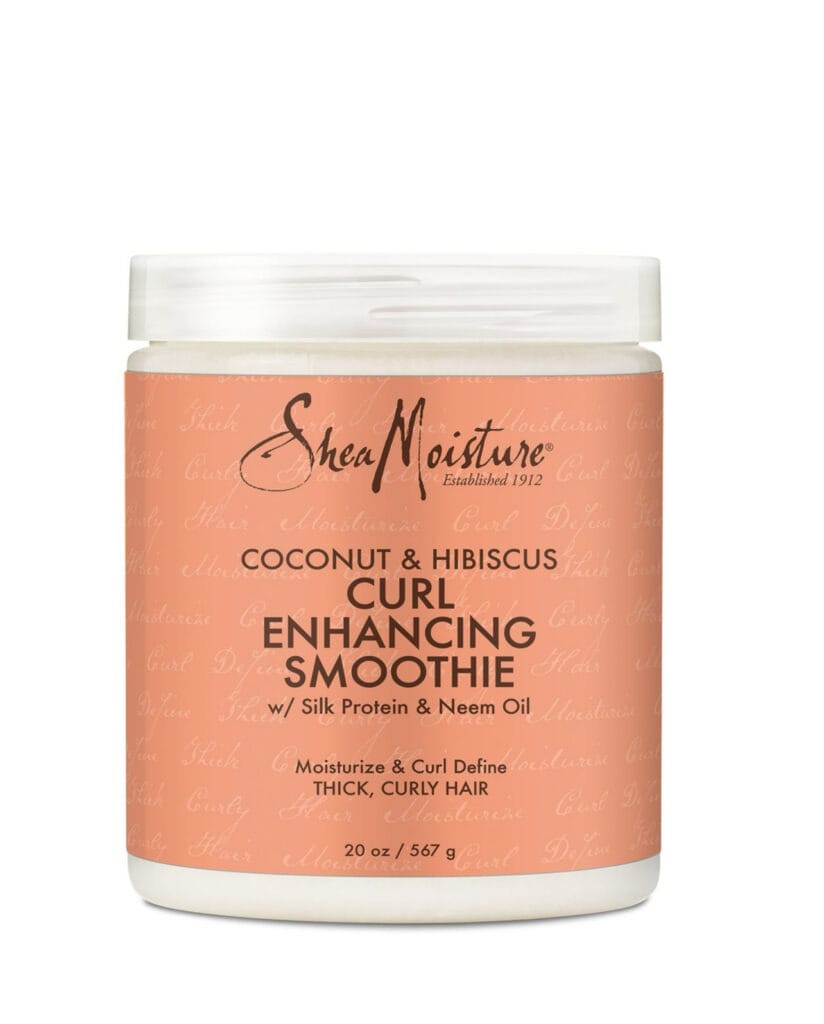 Shea Moisture Smoothie Curl Enhancing Cream for Thick Curly Hair Coconut and Hibiscus