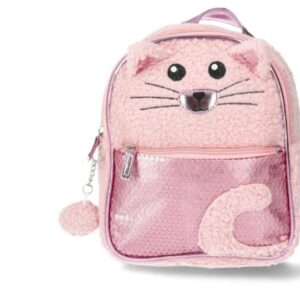 Wonder Nation Girls Faux Shearling Cat Mini Backpack bag
