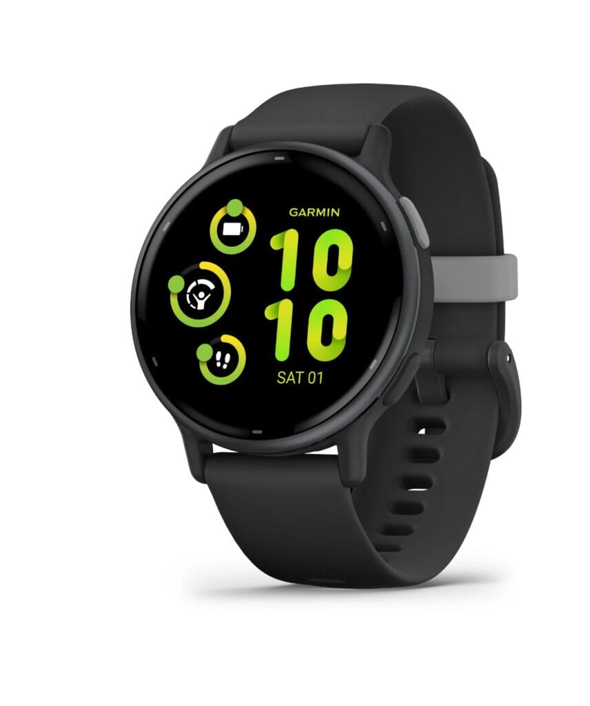 Garmin vivoactive 5 Slate Aluminim Bezel with Black Case and Silicone Band