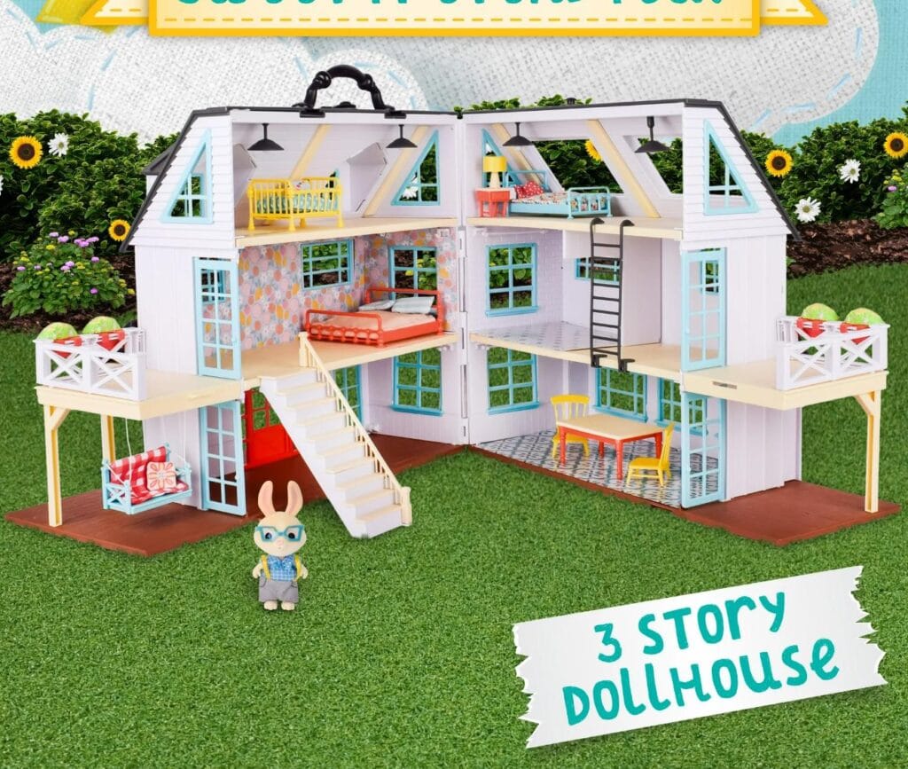 Honey Bee Acres Buzzby Farmhouse Doll Playset & Mini Figure, 25 Pieces, children Ages 3+