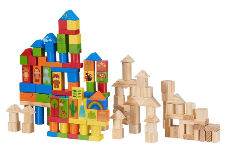 Spark Create Imagine Wood Building Blocks, 150 Pieces, Baby and Toddler Toys