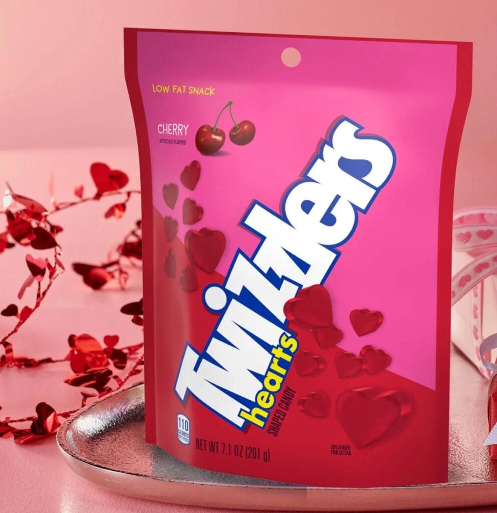 Twizzlers Cherry Flavored Hearts Valentine's Candy, Bag 7.1 oz