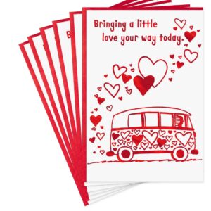 Hallmark Valentine's Day Cards, Vintage Van (Pack of 6 Cards with Envelopes)