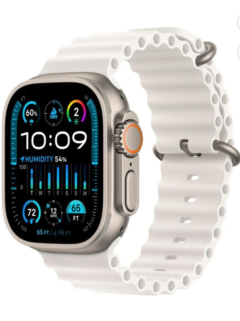 Restored Apple Watch Ultra 2 - GPS + Cellular - 49mm Titanium Case with White Ocean Band