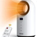 iDOO 1500W Electric Ceramic Space Heaters with Remote, Portable Heater for Office Home Indoor Large Room 300 Sq.ft, White