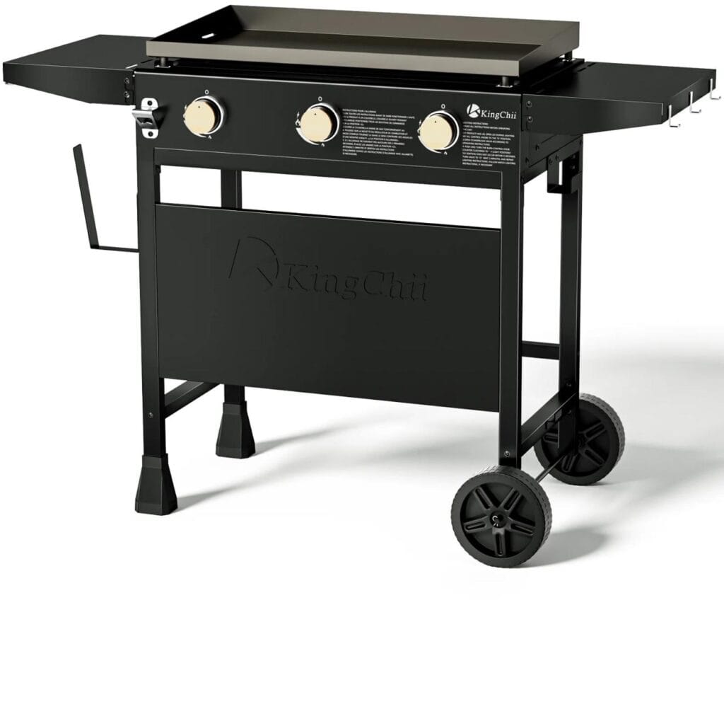 KingChii 3-Burner 28" Propane Griddles Outdoor Flat Top Gas Grill Griddle for Camping, Tailgating, BBQ, Parties, Backyard & Patio