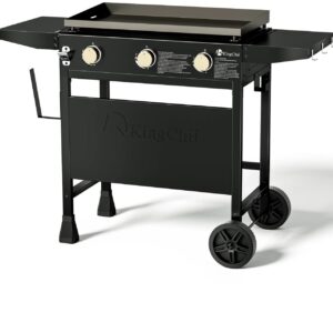 KingChii 3-Burner 28" Propane Griddles Outdoor Flat Top Gas Grill Griddle for Camping, Tailgating, BBQ, Parties, Backyard & Patio