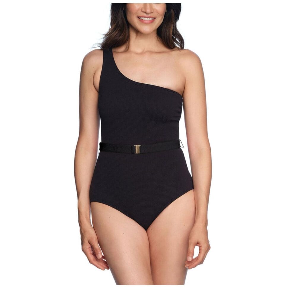 Loft Women's Asymmetrical Textured One-Piece Swimsuit