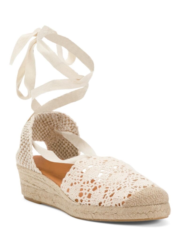 Mad in Spain Crochet Flat Espadrilles with leather Sock