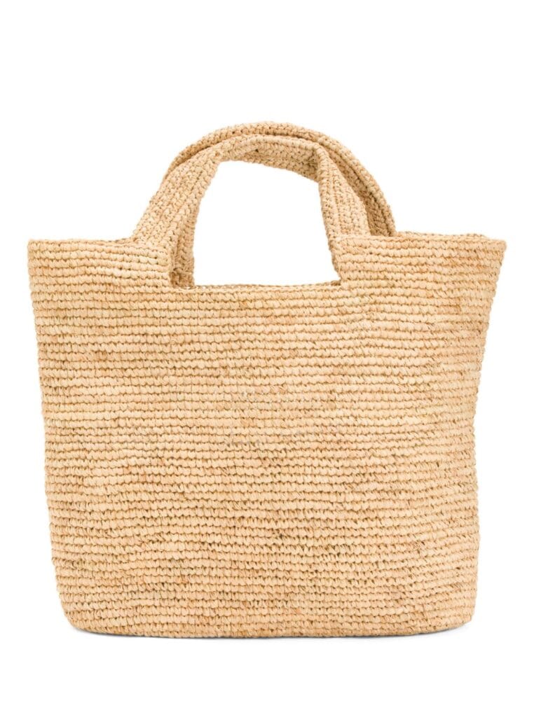 Straw Studios Raffia Handwoven Large Tote with Inner Pocket – Stylish Beach & Everyday Bag