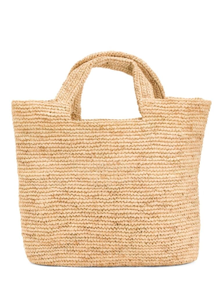 Straw Studios Raffia Handwoven Large Tote with Inner Pocket – Stylish Beach & Everyday Bag
