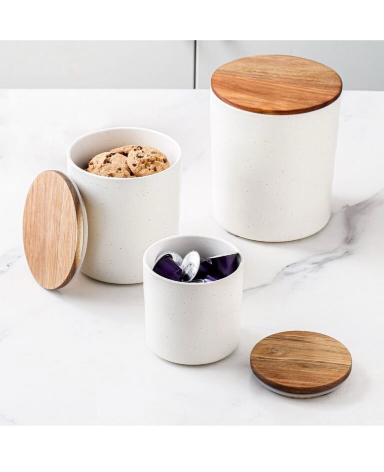 Member’s Mark 4-piece Canister With Acacia Wood Lid Set, Choose Color