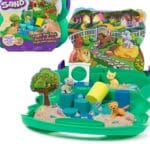 Kinetic Sand, Diggin’ Dog Park Set with 1.5lbs Play Sand & Tools