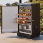 EAST OAK 725 Sq Electric Smoker Portable Outdoor Smoker with Digital Temperature Control and 4 Removable Grill Racks for Outdoor Cooking BBQ Grill, Black