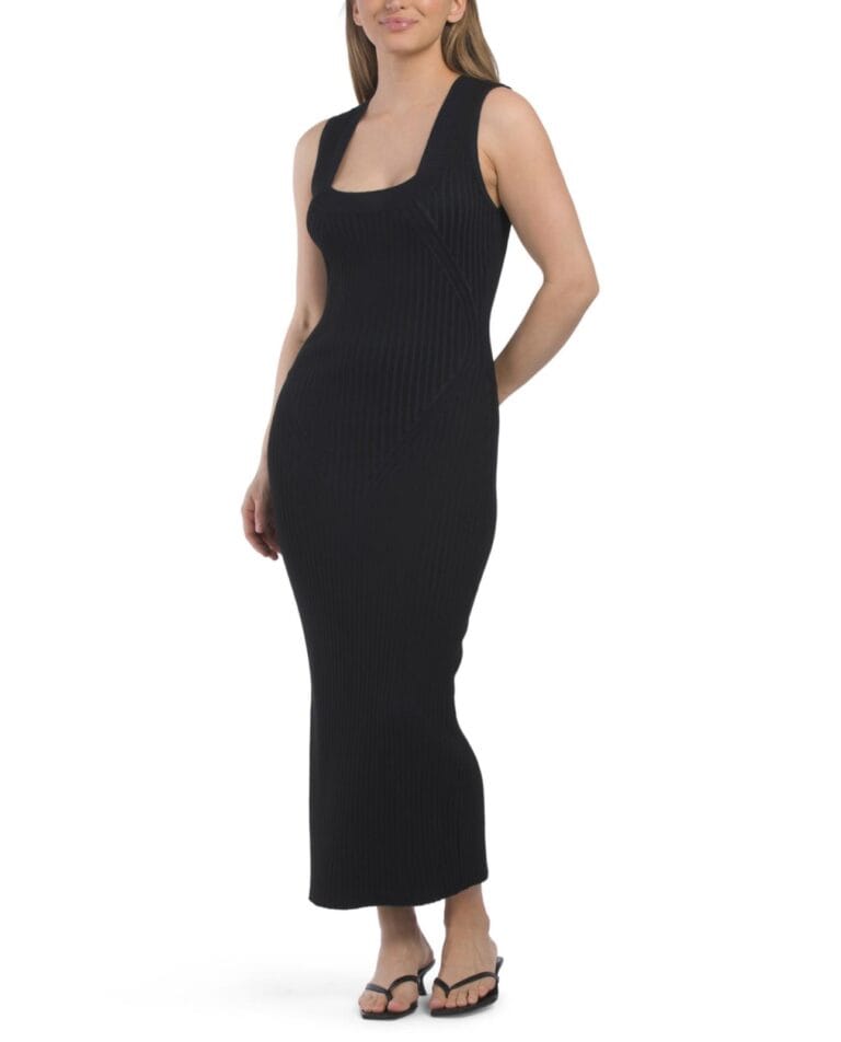 On Twelfth Ribbed Maxi Sweater Dress – Cozy & Stylish Knit Dress for Fall and Winter