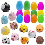 Bilqis Easter Egg Surprise with Pull Back Bunny Vehicles – Kids Toy Filler for Easter Baskets