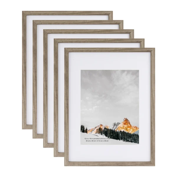 Scholartree 12 x 16 5 in 1 Wood Picture Frames Set 12x16 Matted to 8 5x11 Wall Frames Gray 41efdb4f 125d 49a8 af13 d8e41cc8494b.af14045a957bf67fa96a22f69b923c0a