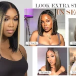 Wear and Go Glueless 10 Inch P1B/27 Bob Wig – Pre-Plucked & Pre-Cut 5x5 HD Lace Closure Human Hair Wig