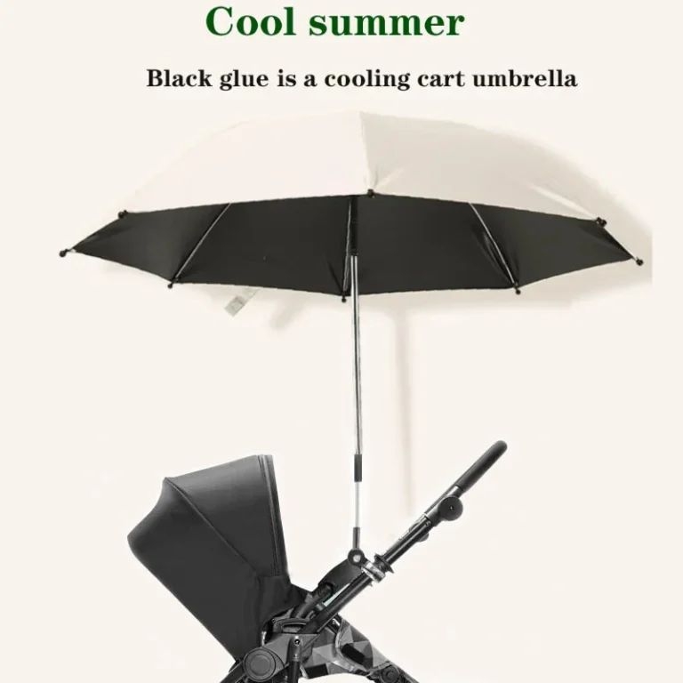 360° Adjustable Baby Stroller Umbrella – UV & Rain Protection Parasol Sunshade Canopy Cover for Stroller, Pushchair & Pram
