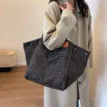 Women’s Large Canvas Tote – Leopard Print Handbag for School, Work & Daily Use