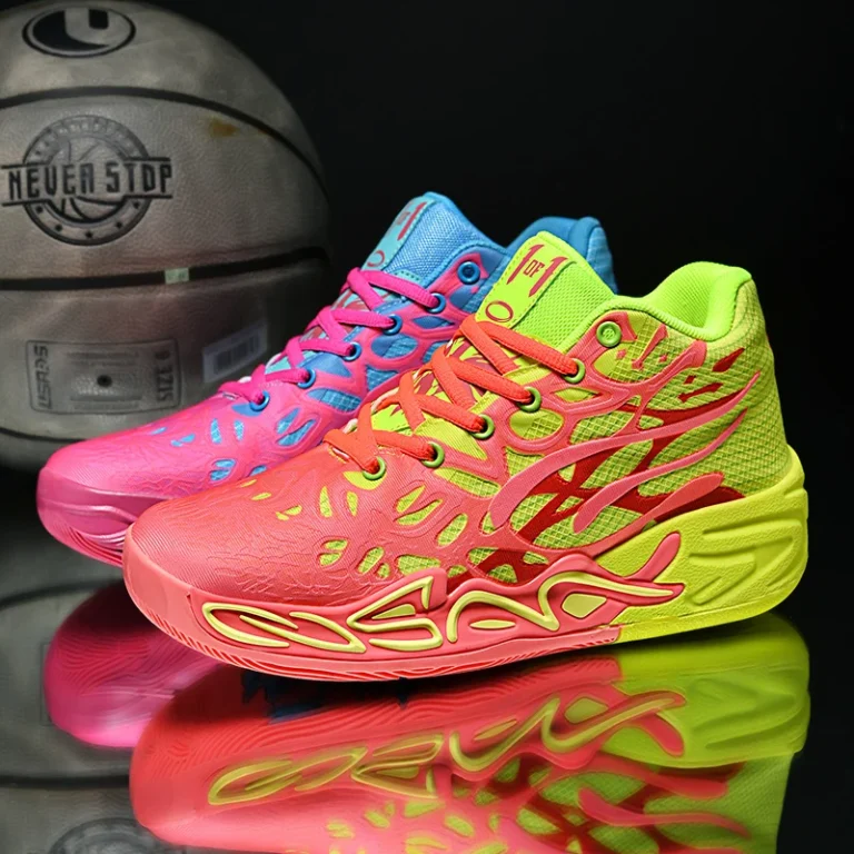 Men’s Lightweight High-Top Basketball Shoes – Shock-Absorbing Training Sneakers for Summer & Fitness