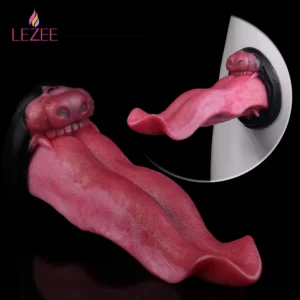 LEZEE Fantasy Dragon Tongue Dildo ,Realistic Monster Toy for Clitoral & Anal Stimulation