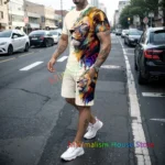 Summer Men's 3D Tiger Lion Print T-Shirt & Shorts Set – High-Quality Casual Street Sports Outfit