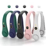 Bladeless Portable Neck Fan – 5-Speed USB Rechargeable, Quiet & High-Wind Wearable Fan for Outdoor Sports & Travel