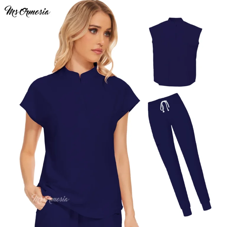 Women’s Medical Scrubs Set – Nurse & Spa Uniforms, Surgical Suit for Hospital, Lab, and Beauty Salon Work