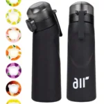Air Water Bottle with 1 Random Flavor Pod - Portable Transparent Leak-Proof Bottle with Straw, Ideal for Outdoor Sports