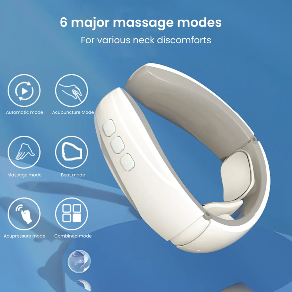 Smart Electric Neck Massager ,Magnetic Pulse Therapy for Pain Relief, Acupoint Stimulation & Lymphatic Drainage