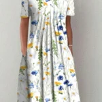 Elegant Printed Loose Casual Dress for Women – Fashion Summer Dress with Chic Pattern and Relaxed Fit