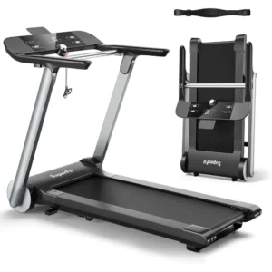 Folding Electric Treadmill ,Superfit Home Gym Running Machine with Fatigue Button, Heart Rate Belt, Bluetooth Speaker & LED Display