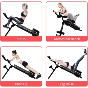 Foldable Ab Workout Machine – Adjustable Abdominal Trainer for Stomach & Core Exercise | Home Gym Abs Equipment