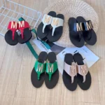 Fashion Versatile Women's Sandals , Comfortable Summer Toe Post Slippers for Outdoor Travel, Vacation & Daily Wear