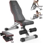 Yoleo Adjustable Weight Bench , Foldable Full Body Workout Bench for Home Gym Strength Training & Bench Press