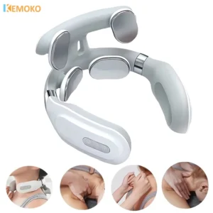 Intelligent Electric Neck Massager , Rechargeable Heating Massage Device with Magnetic Pulse & Hot Press Therapy