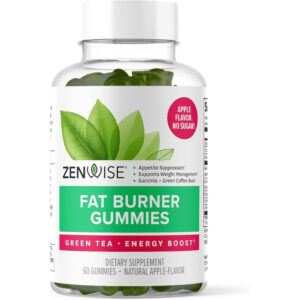 Fat Burner Gummies,Green Tea & Green Coffee for Metabolism & Weight Management | Natural Chewable Supplement
