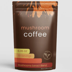 Mushroom Coffee with 6 Adaptogens, Energy, Focus & Immune Support | 6.35oz (180g), 30 Servings