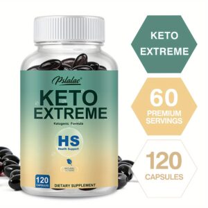 Keto Extreme, Fat Burner with Green Coffee, Garcinia Cambogia & Green Tea | Supports Digestion & Weight Management ,120 Capsules