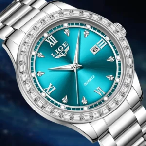 LIGE 2025 New Men Watch Stainless Steel Business Luxury Waterproof Luminous Date Quartz Wristwatches For Men Relogios Masculino