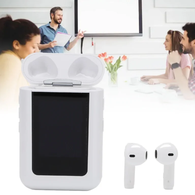 Bluetooth 5.3 Translation Earphone for Business Learning 2.4GHz/5G LCD Screen AI Interaction 144 Languages Translator Earbuds
