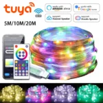 USB RGBIC Pixel String Light – 5M/10M/20M Tuya WiFi Smart Control WS2812 LED Lights with Music Sync, Waterproof for Christmas & Holiday Decor