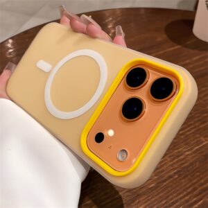 Suitable For 17 Pro Max Phone Case Jelly Magnetic Two in one Frosted Simple Drop proof